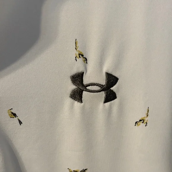 Under Armour White Polo with Subtle Pattern - Picture 3 of 8